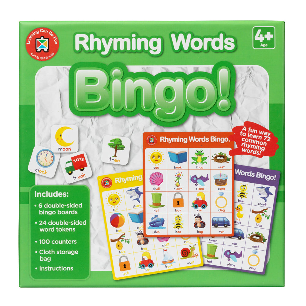 Rhyming Words Bingo Game