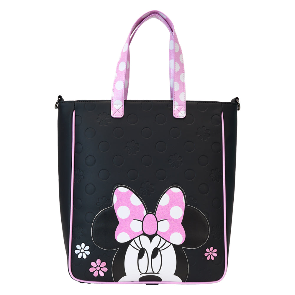 Disney Minnie Floral Rock the Dots Tote Bag w/Coin Bag