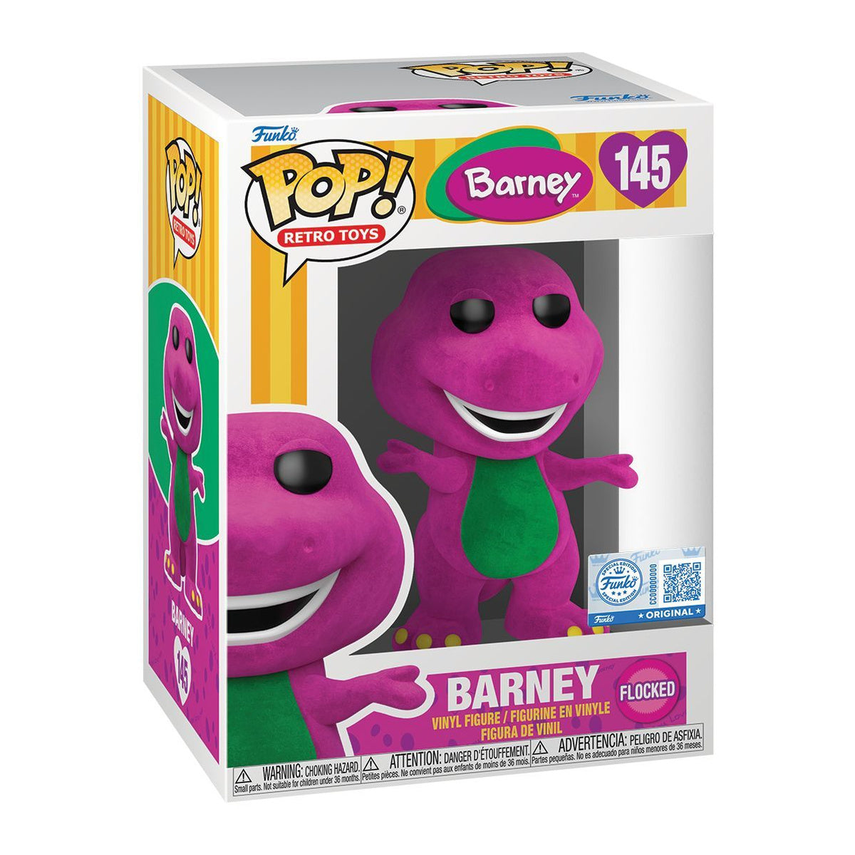 Barney Barney Exclusive Flocked Pop! Vinyl