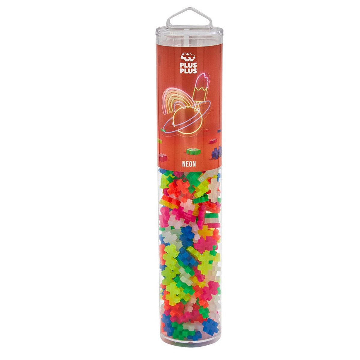 Plus-Plus Neon Mix Building Blocks Tube 250pcs