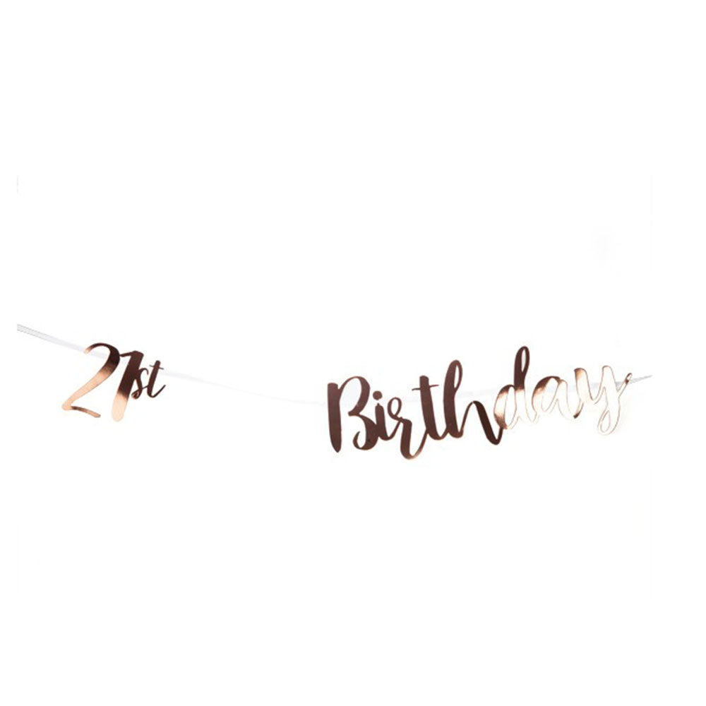 Roségoldene Buchstaben-Wimpelkette