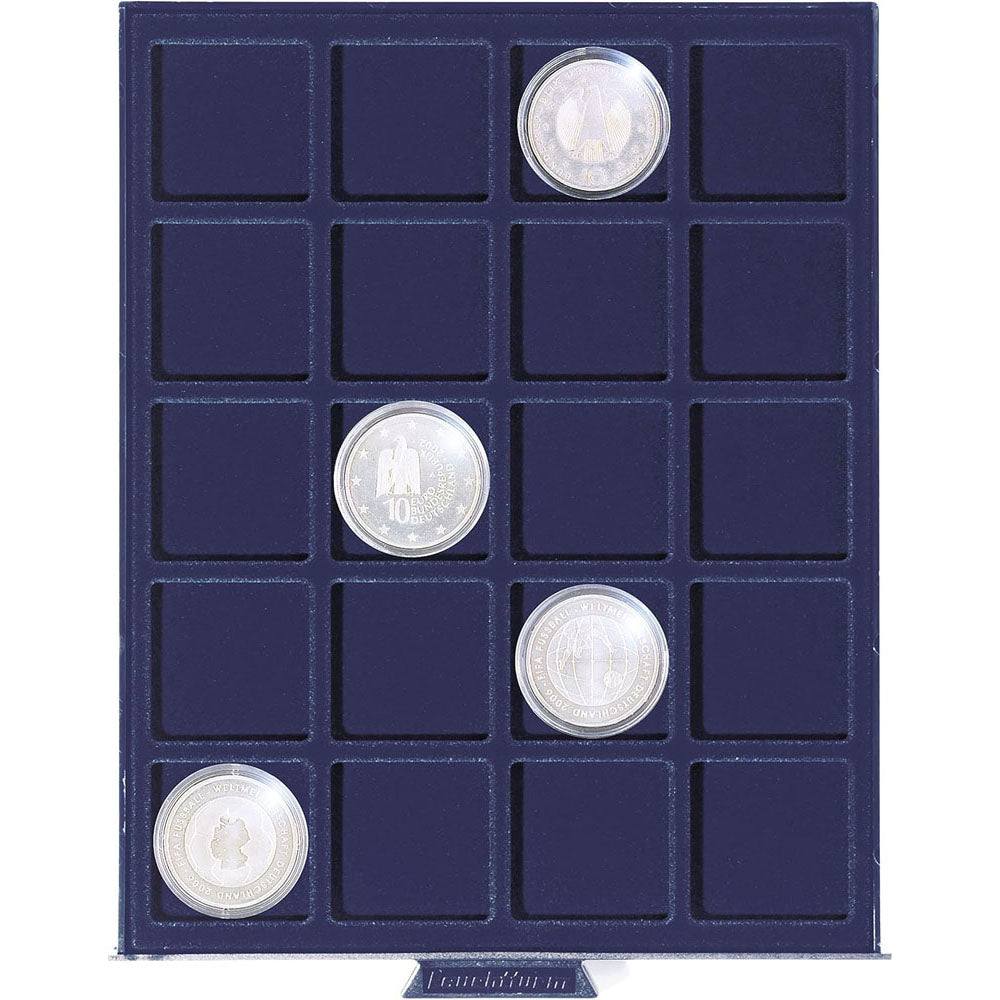 leuchtturm正方形のスマートコインボックス(青)