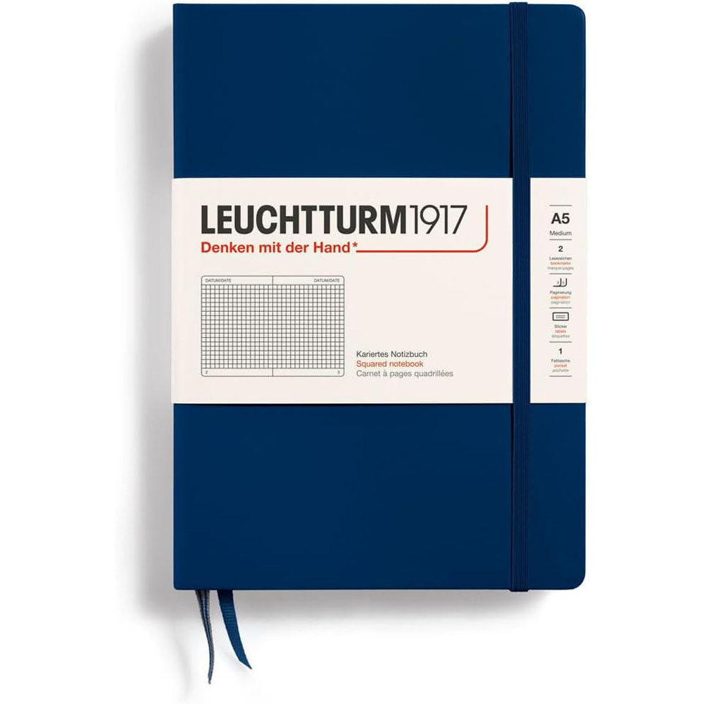 leuchtturmハードカバー四角ノートブックA5(青)