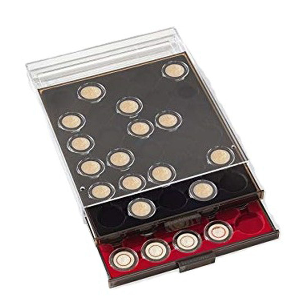 Leuchtturm 20スペースのCapspiコインボックス(煙/黒)