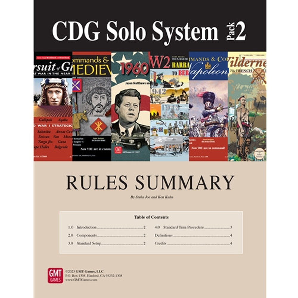 CDG Solo System Pack 2 Traditional Game