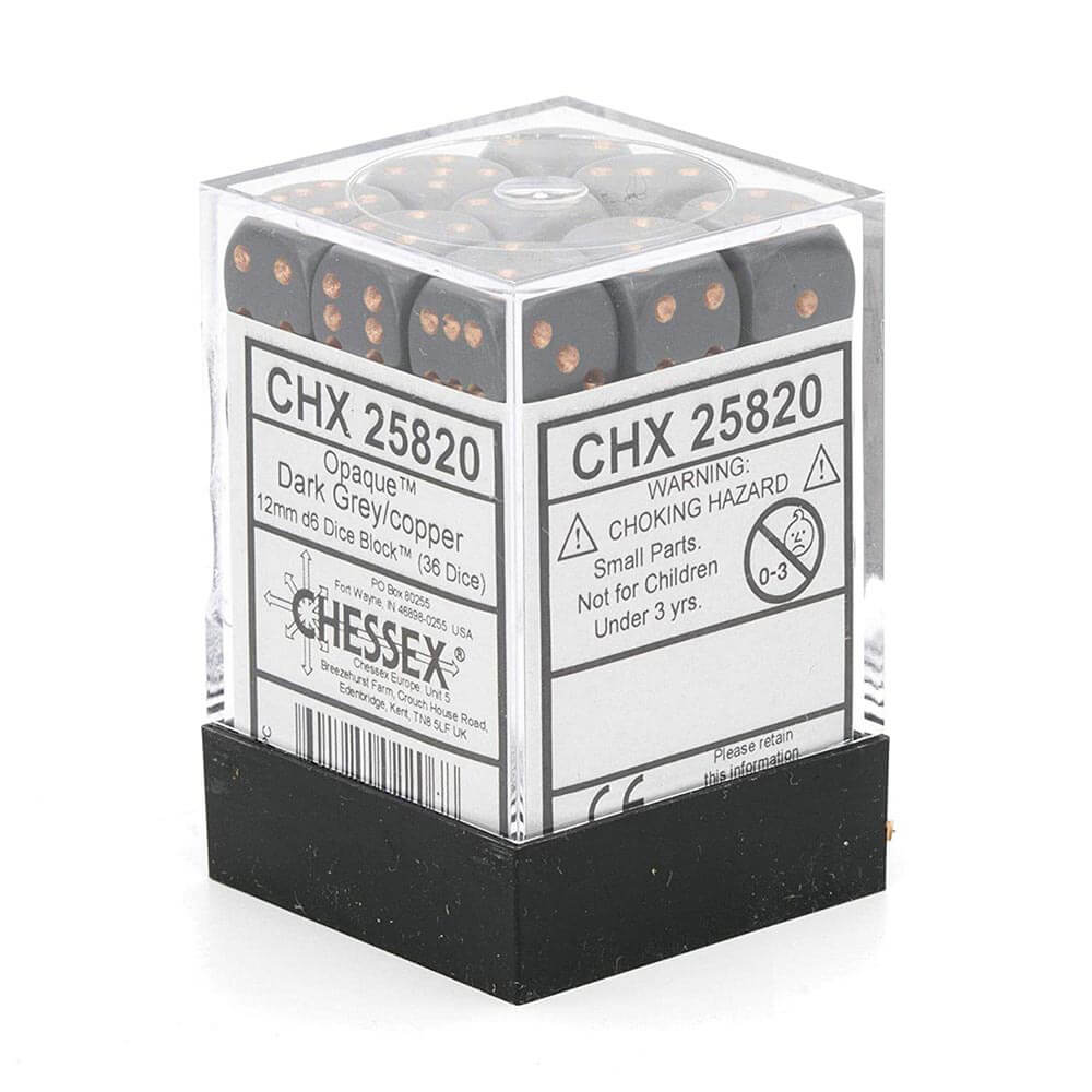 D6 dados opacos 12 mm (36 dados)