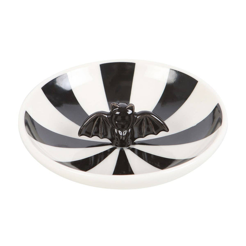 Striped Bat Ceramic Trinket Dish