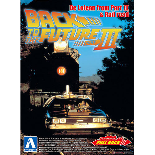 Back to the Future Pullback DeLorean from Part 3 and Railroad 1/4 Model