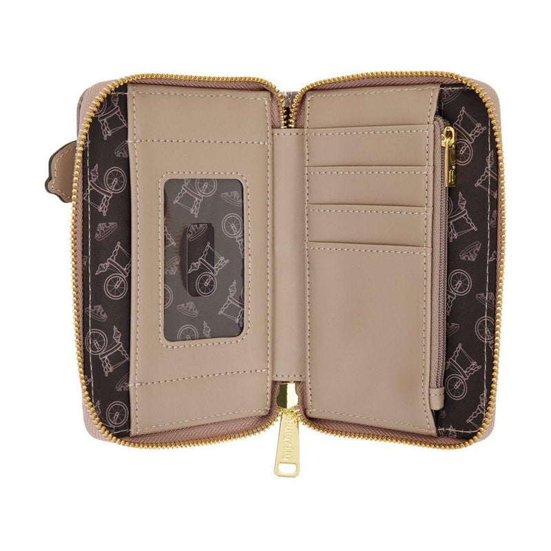 Sleeping Beauty Spinning Wheel Zip Around Wallet