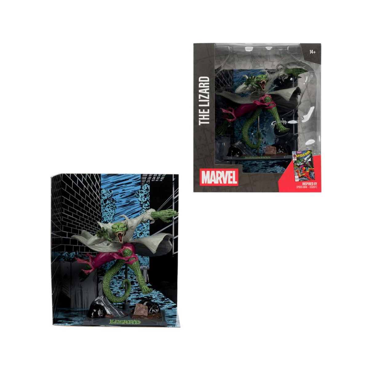Marvel Comics The Lizard Spider-Man 2 1:10 Figure w/ Scene