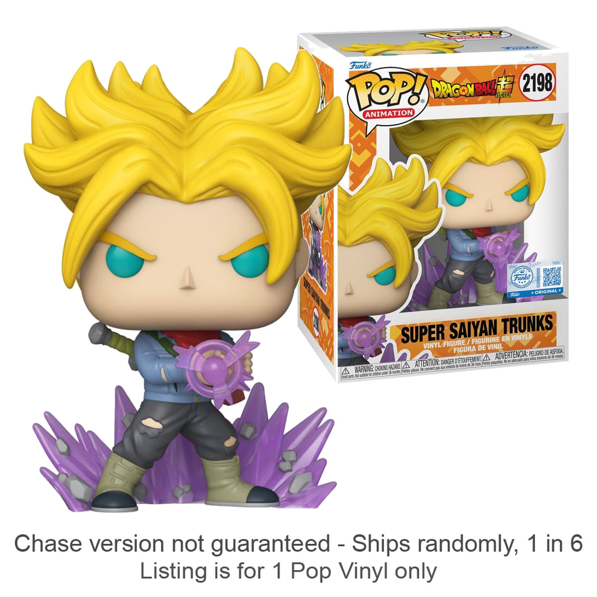 Dragon Ball Super Super Saiyan Trunks US Exc. Pop! (Chase Ships 1 in 6)