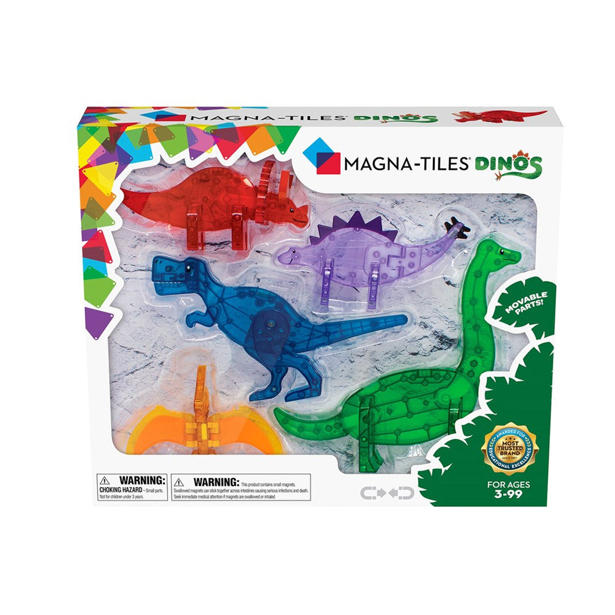 MAGNA-TILES Dinos 5-Piece Set