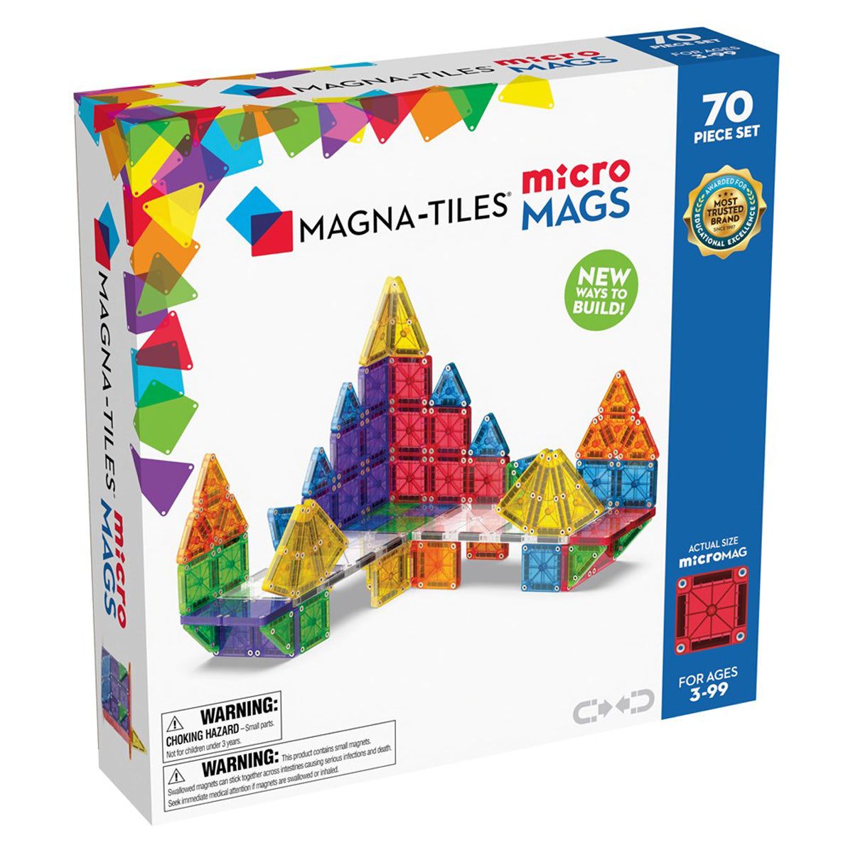 MAGNA-TILES microMAGS 70-Piece Set