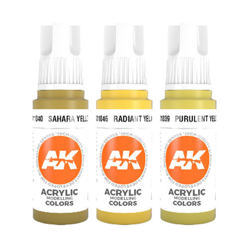 AK Interactive 3Gen Yellow Acrylic Paint 17mL