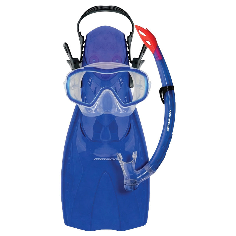 Shrimp Junior Silitex Mask, Snorkel & Fin Set (Blue)