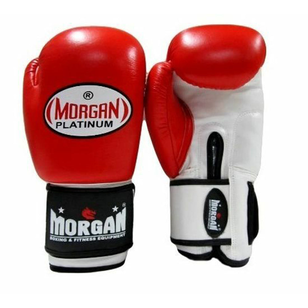 Morgan V2 Platinum Leather Sparring Gloves (Red)