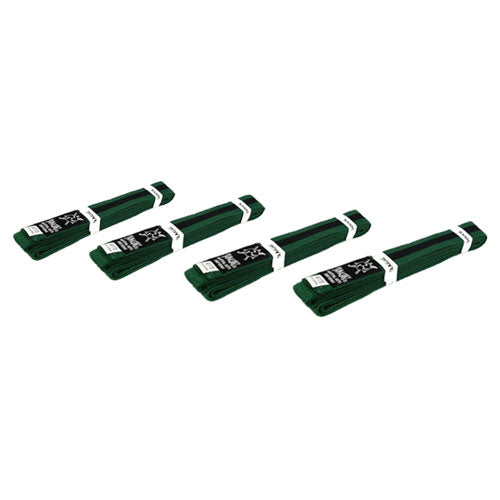 Yamasaki Coloured Martial Arts Belts w/ Black Stripe (Green)