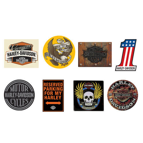 Harley Davidson Die Cut Embossed Tin Sign